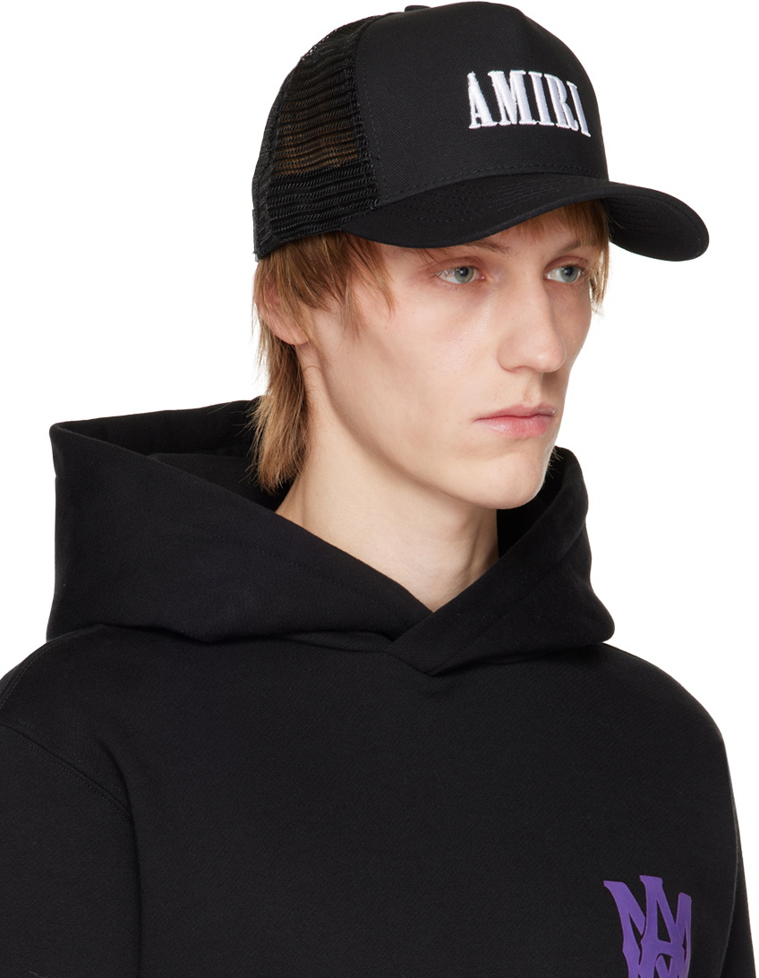 AMIRI Black Core Logo Trucker Cap