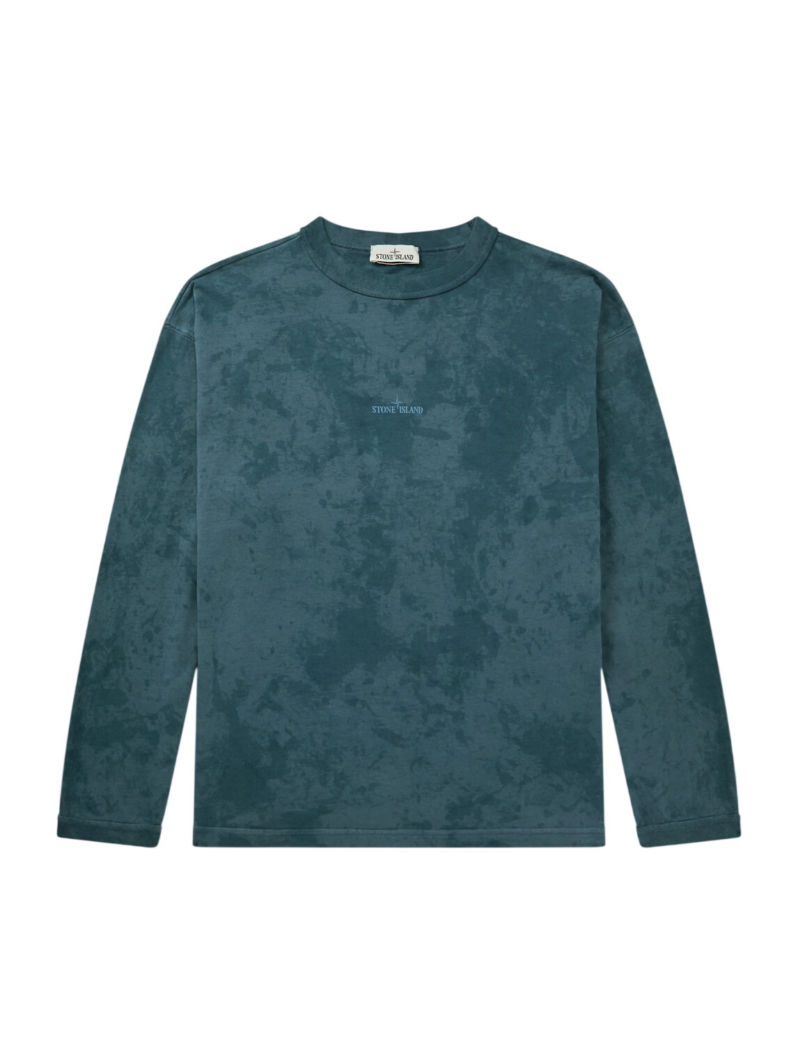 Stone Island Shadow Project Long Sleeve Garment Dyed Graphic Tee