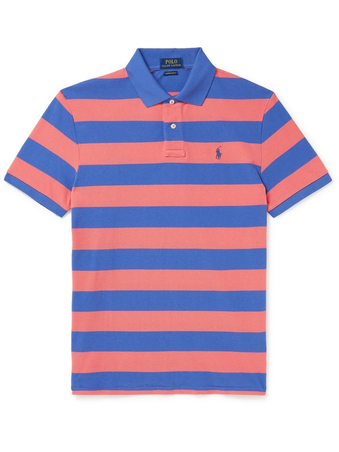 Dubbelzinnigheid monteren Huisdieren Polo Ralph Lauren - Slim-Fit Logo-Embroidered Striped Cotton-Piqué Polo  Shirt - Orange Polo Ralph Lauren