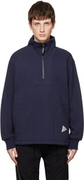 and wander Navy Half-Zip Sweatshirt