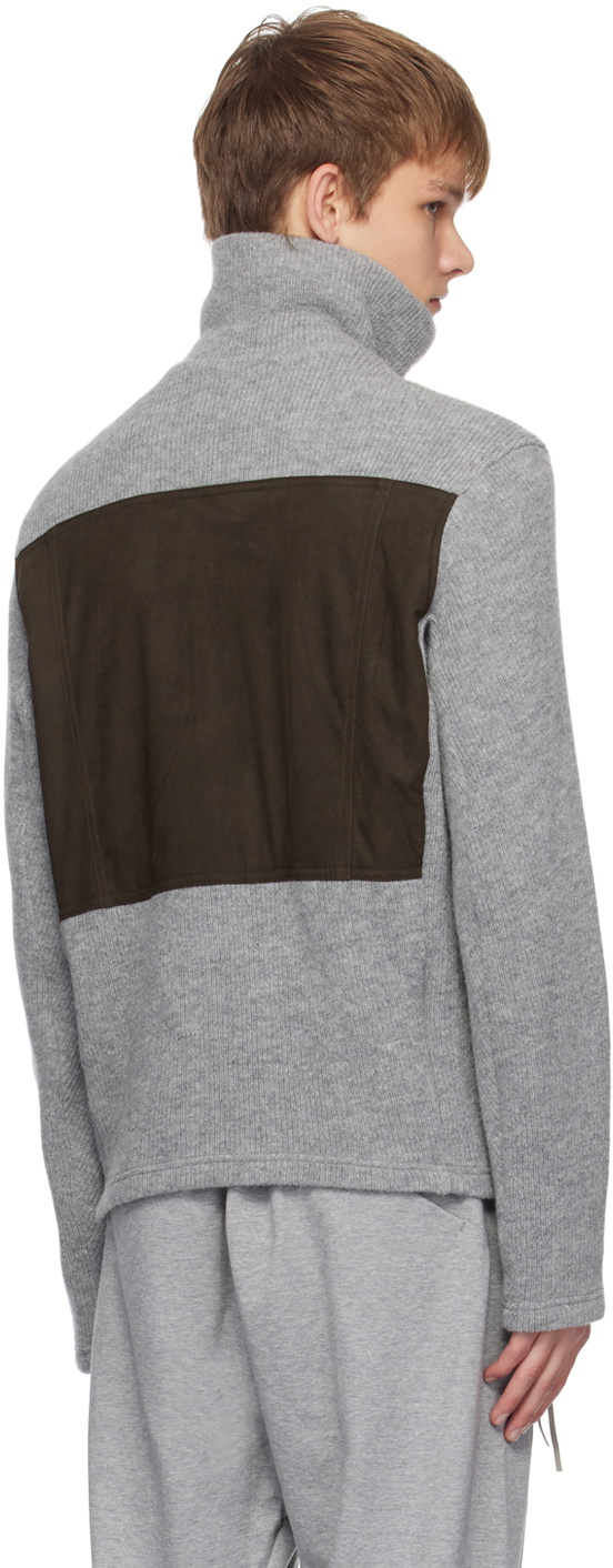 NVRFRGT Gray Zip Sweater