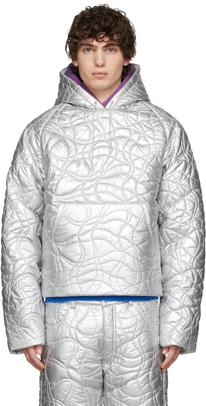 Photo: ERL Silver Hooded Puffer Jacket