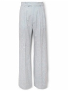 AMIRI - Wide-Leg Pleated Woven Suit Trousers - Blue