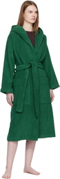 Tekla Green Terry Hooded Bathrobe