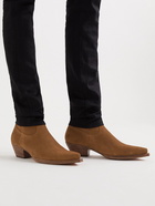 SAINT LAURENT - Lukas Suede Chelsea Boots - Brown