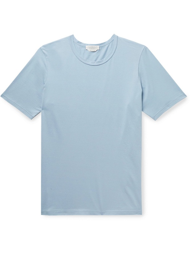 Photo: GABRIELA HEARST - Bandeira Organic Cotton-Jersey T-Shirt - Blue - S