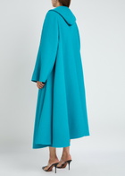 Alaïa Cape-effect Wool-blend Coat Turquoise