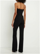 MOSCHINO - Stretch Crepe Strapless Corset Jumpsuit