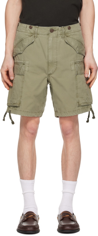 Photo: RRL Green Classic Fit Ripstop Cargo Shorts