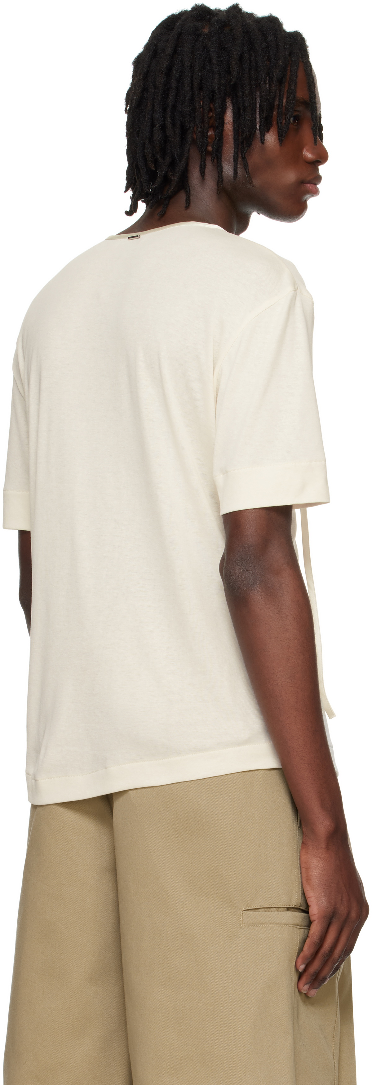 System Off-White Satin Strap T-shirt