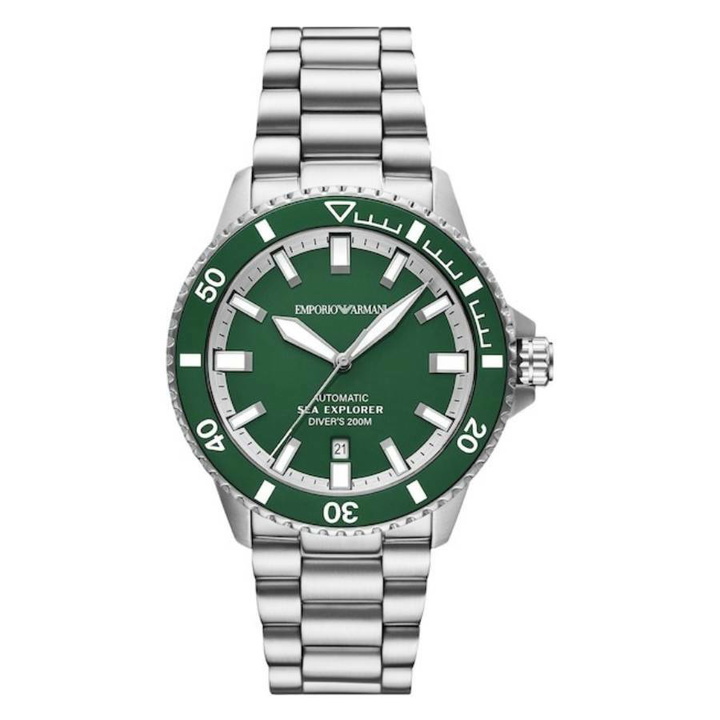 Photo: Emporio Armani Sea Explorer Automatic Green Dial Mens Watch AR60088