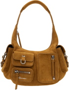 Blumarine Tan Regular-Sized Nubuck Leather Cargo Bag