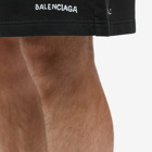 Balenciaga Men's Sweat Shorts in Black/White