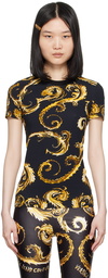 Versace Jeans Couture Black & Gold Chromo Couture T-Shirt