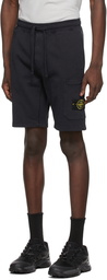 Stone Island Navy Fleece Shorts