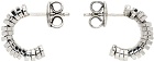 Bottega Veneta Silver Mini Staple Hoop Earrings