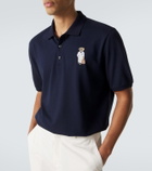 Ralph Lauren Purple Label Embroidered cotton and cashmere polo shirt