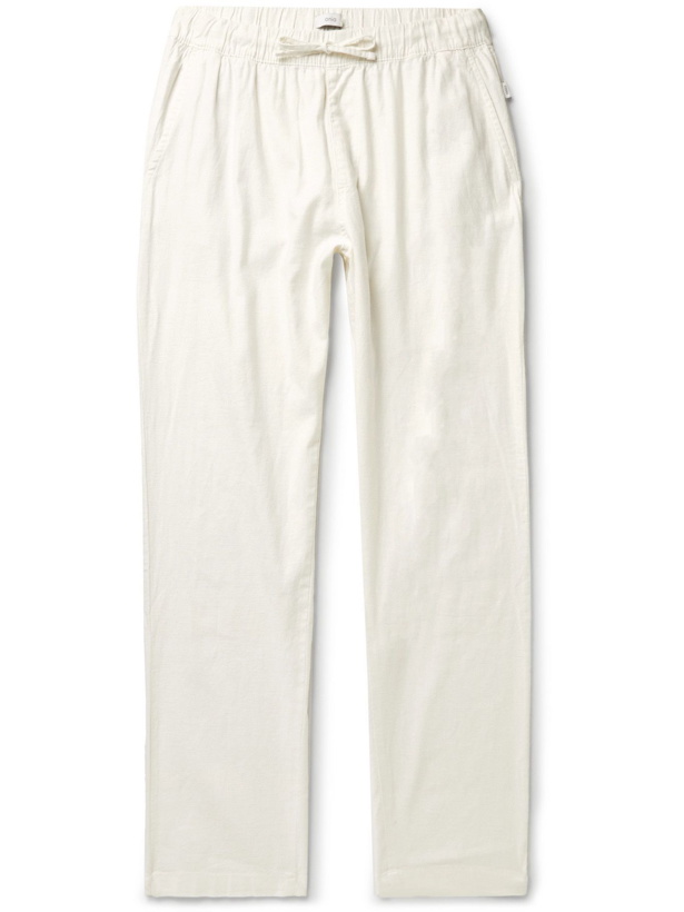 Photo: Onia - Linen-Blend Drawstring Trousers - White