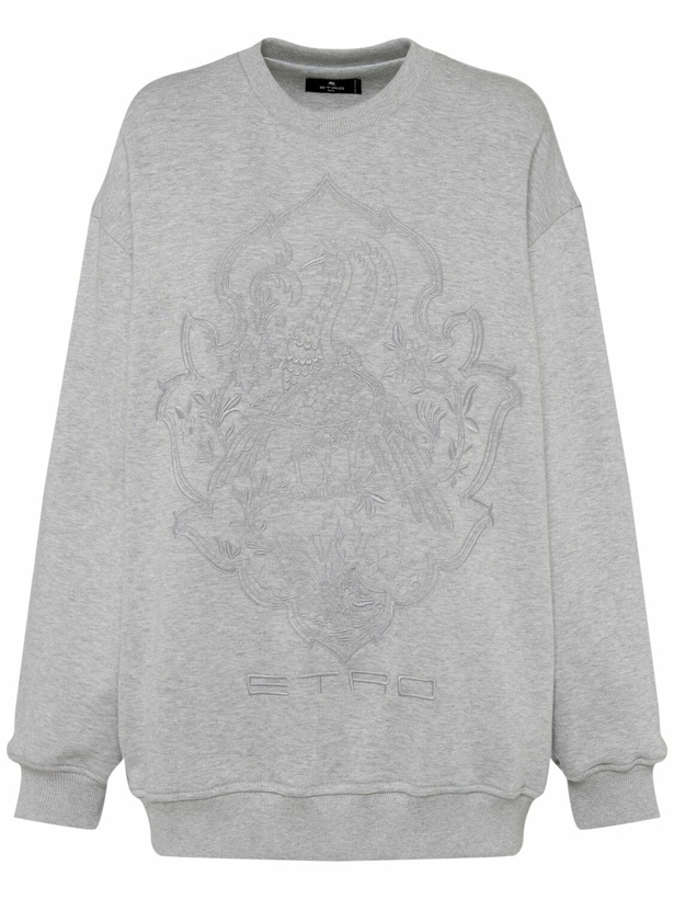 Photo: ETRO Embroidered Logo Jersey Sweatshirt