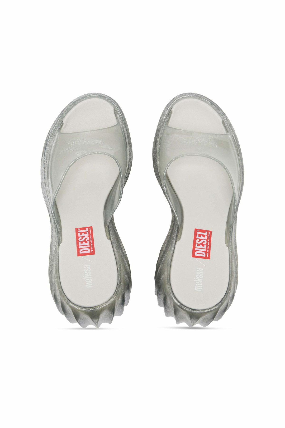 Diesel Platform mule in Melflex - Sandals Womens in Silver