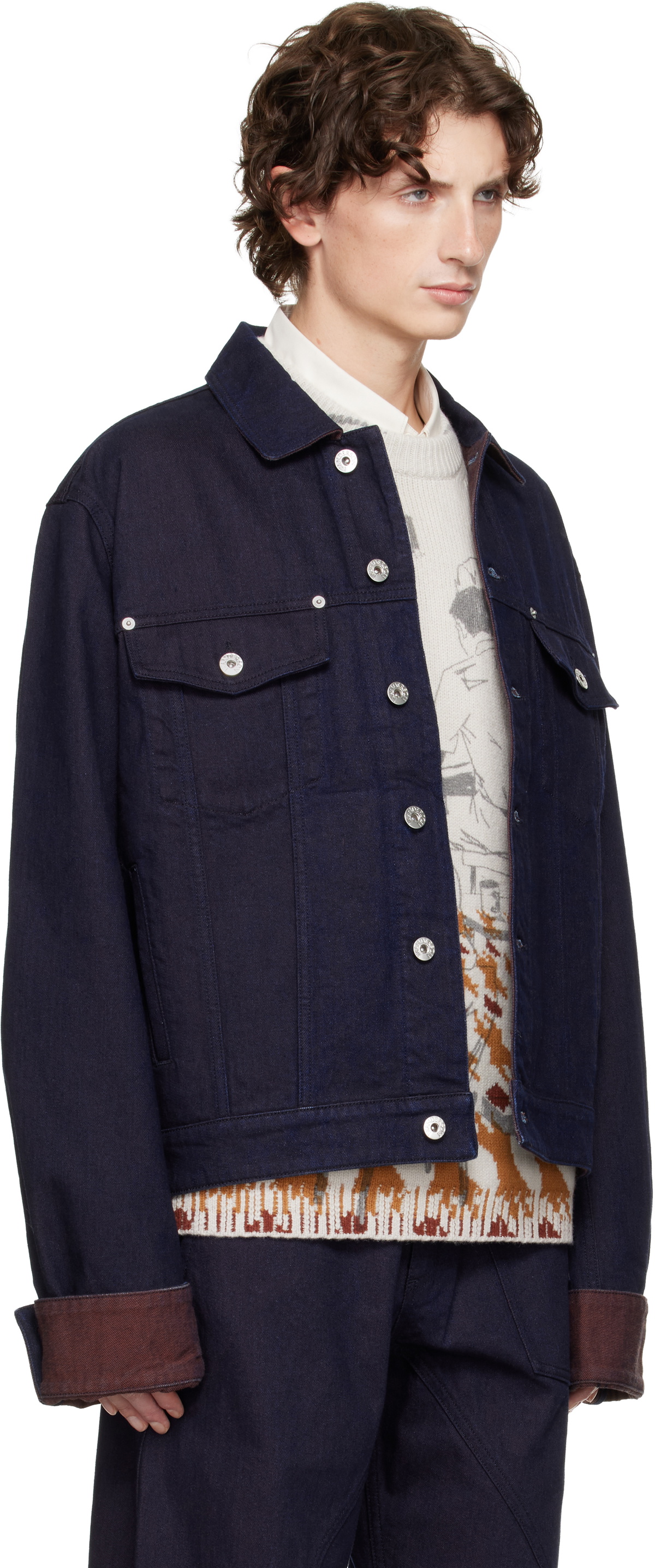 JW Anderson Blue Turn Up Cuff Denim Jacket
