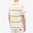 Armor-Lux Men's Stripe T-Shirt in White/Yellow/Rusty
