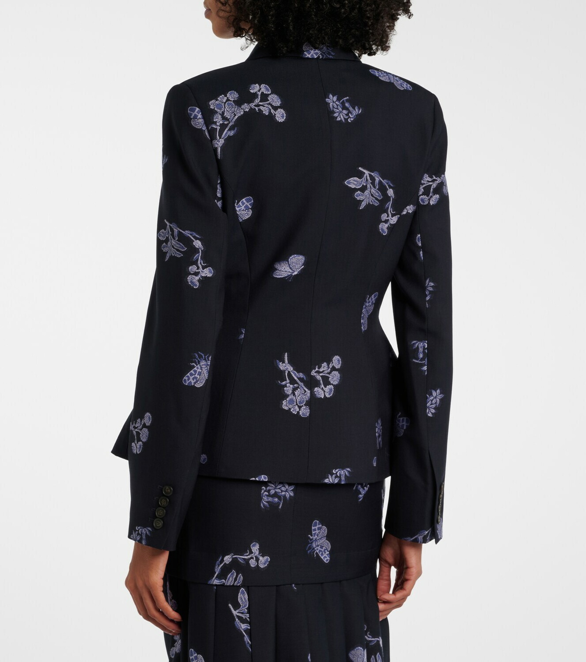 Erdem Wool and cotton jacquard blazer
