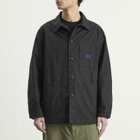 Needles Men's Reversed Sateen Coverall Jacket in Black