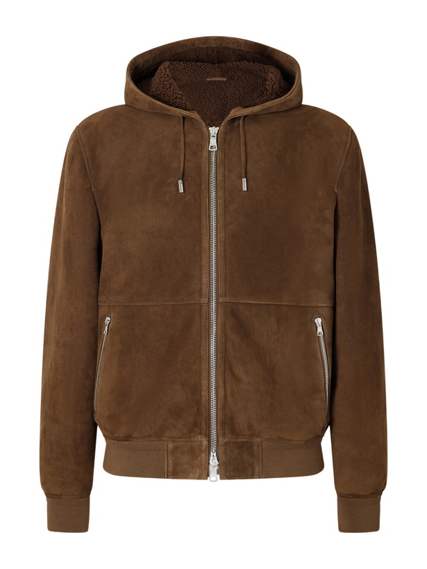Photo: Mr P. - Hooded Shearling Jacket - Brown