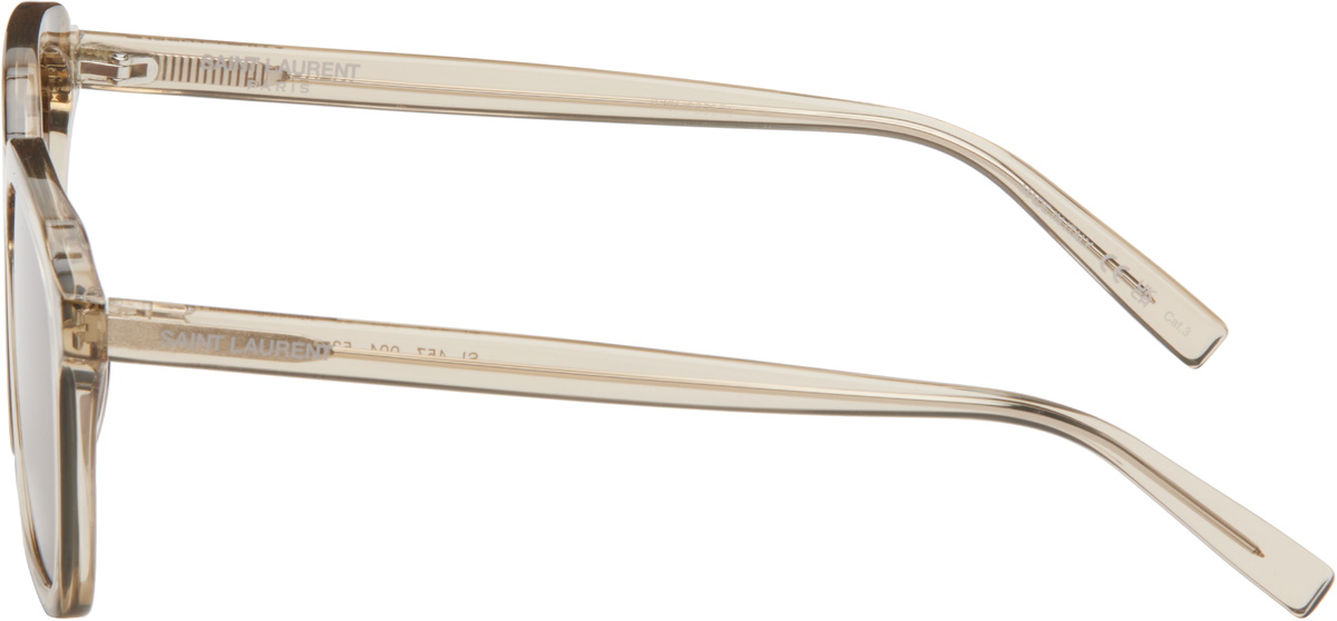 SALE! NEW Saint Laurent SL457 Beige Unisex Sunglasses Saint Laurent SL 572 Beige/Silver 50/22/145 unisex adults  main image 4