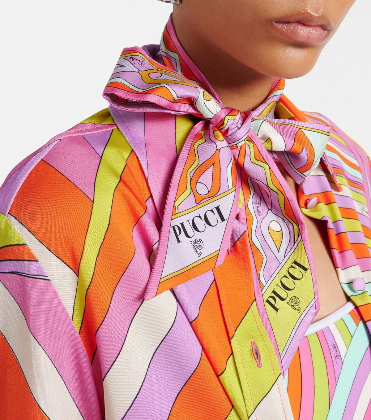 Pucci Printed silk twill scarf