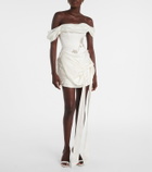Clio Peppiatt Paloma beaded draped minidress