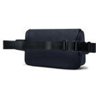 A.P.C. - Savile Logo-Print Tape-Trimmed Tech-Canvas Belt Bag - Blue