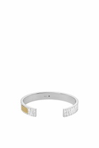 Diesel Font Two-Tone Cuff Bracelet - Bracelets - Unisex - Silver