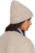 Maison Margiela Beige Shetland Wool Beanie