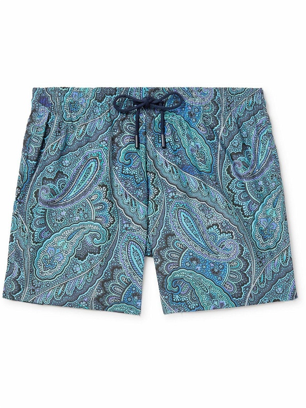 Photo: Etro - Straight-Leg Short-Length Printed Swim Shorts - Blue