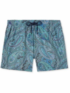 Etro - Straight-Leg Short-Length Printed Swim Shorts - Blue
