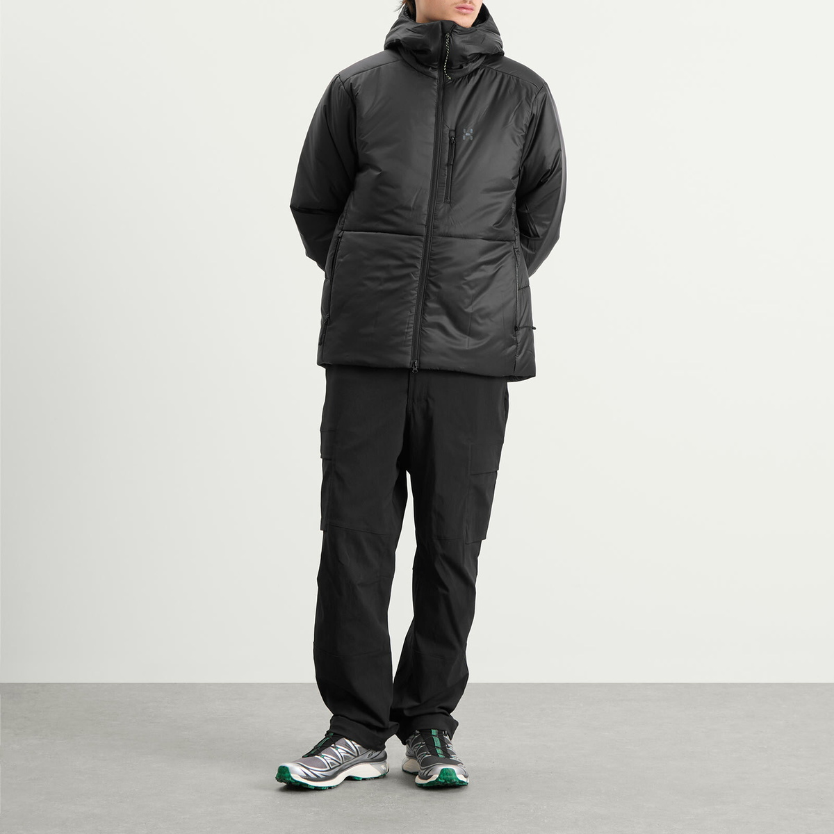 Haglöfs Men's Breeze Mimic Insulated Hooded Jacket in True Black
