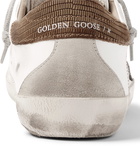 Golden Goose - Superstar Distressed Leather and Suede Sneakers - White