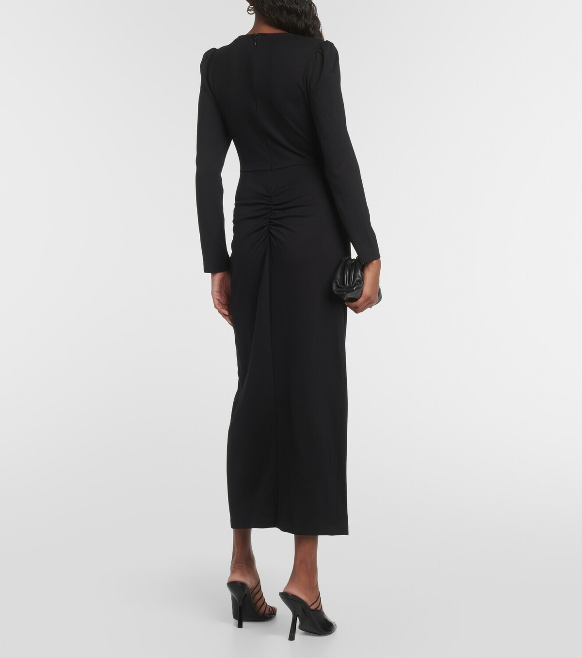 DIANE VON FURSTENBERG ワンピース Hughie jersey midi 855807 Hughie jersey midi dress in black - Diane Von Furstenberg