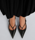Christian Louboutin Miss Z leather slingback pumps