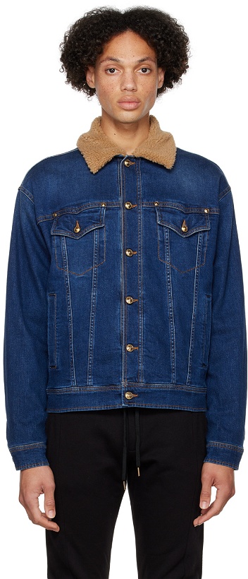 Photo: Versace Jeans Couture Blue Piece Number Denim Jacket
