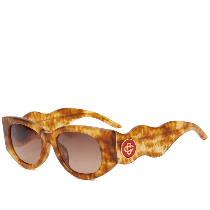 Photo: Casablanca Men's Wave Sunglasses in Gold/Brown