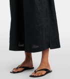Heidi Klein La Bocana shirred linen midi dress