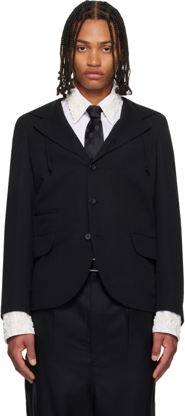 Photo: Black Comme des Garçons Black Wool Gabardine Blazer