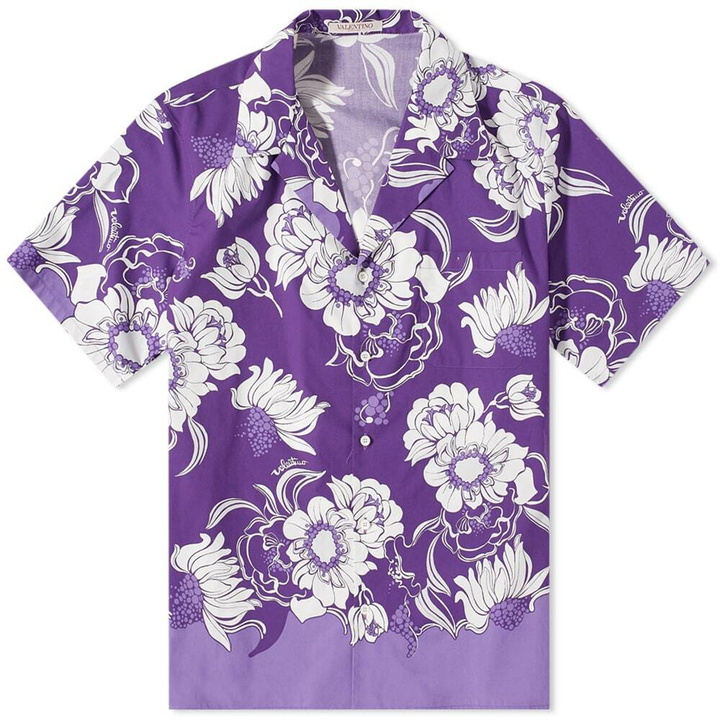 Photo: Valentino Men's Floral Print Vacation Shirt in St. Margerite Foulard