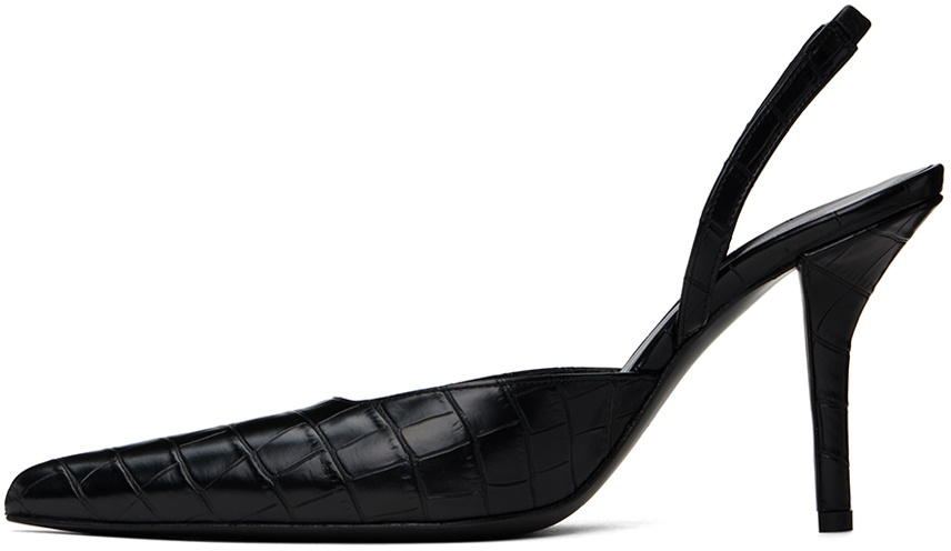 GIABORGHINI Black Octavie Croc Heels