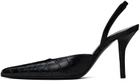 GIABORGHINI Black Octavie Croc Heels