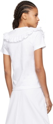 Comme des Garçons Girl White Ruffled T-Shirt