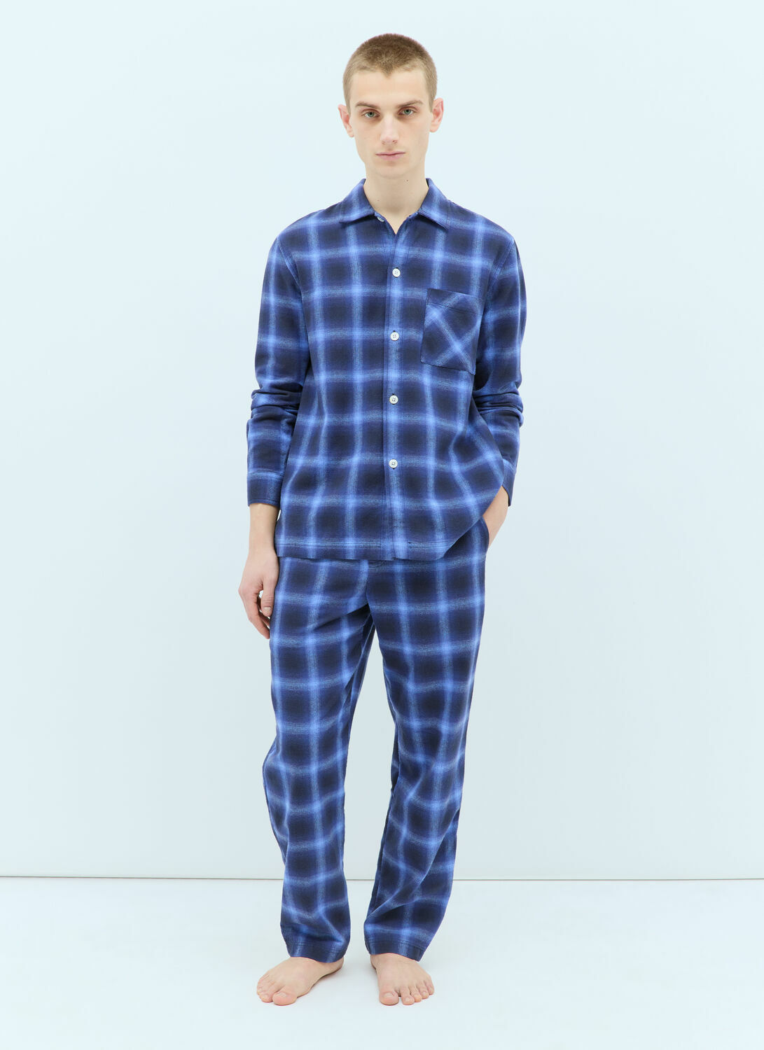 Tekla Plaid Pyjama Shirt